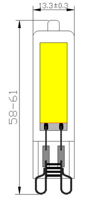 لامپ LED FULL GLASS G9 3.5W لامپ 120lm / w 2700K FML-004